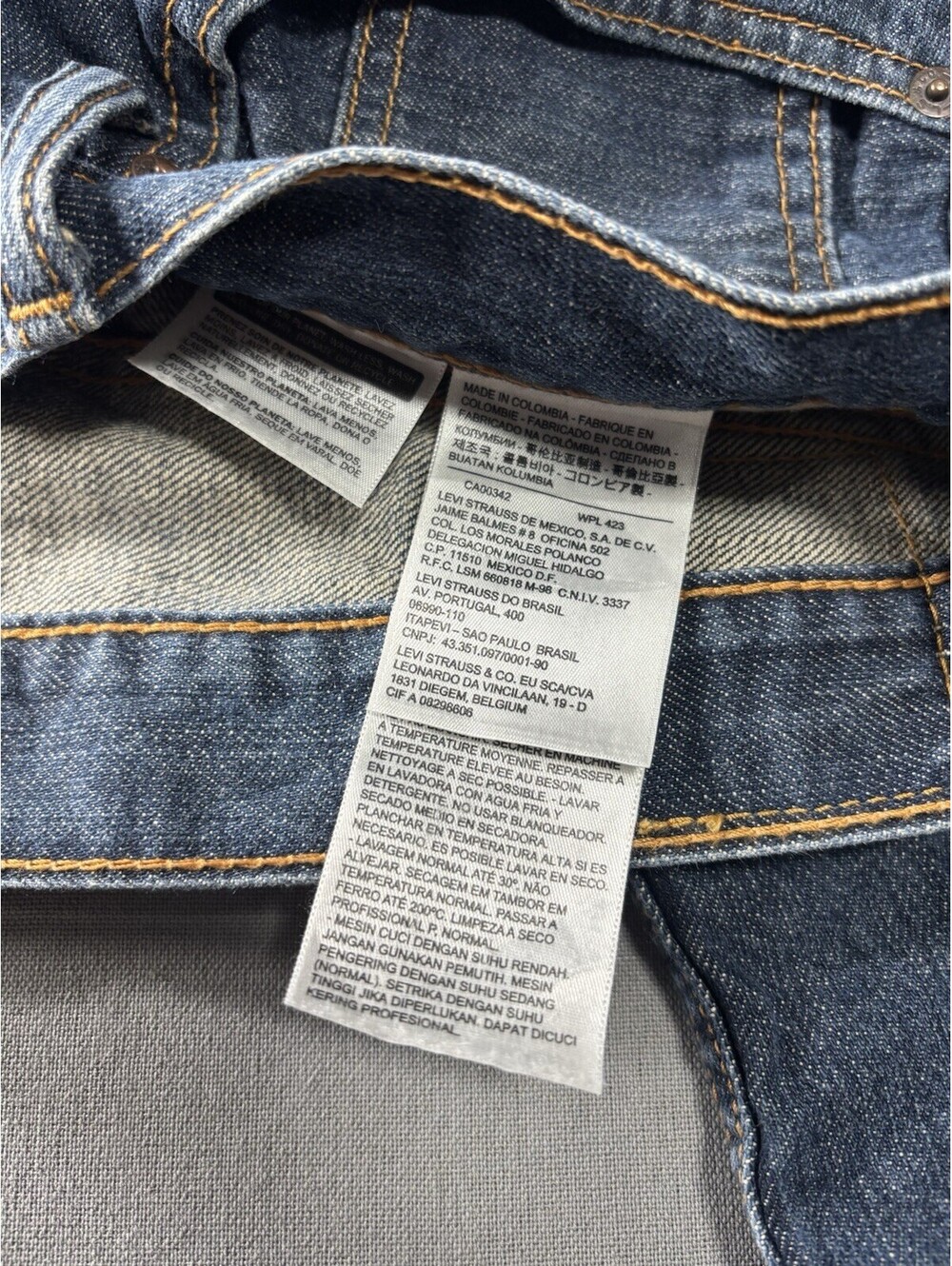 Levis 505 Jeans Mens 32x30 Blue Regular Straight American Workwear Medium Denim - Picture 14 of 15
